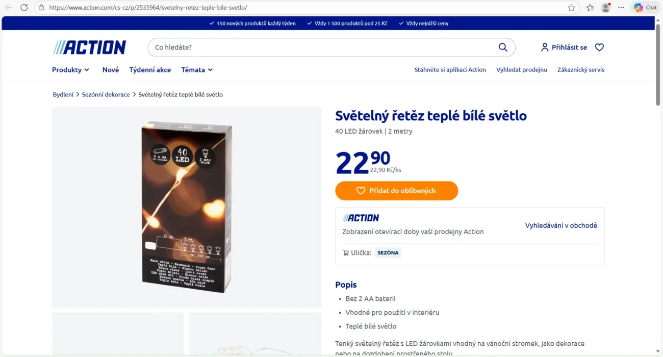 světelný řetěz