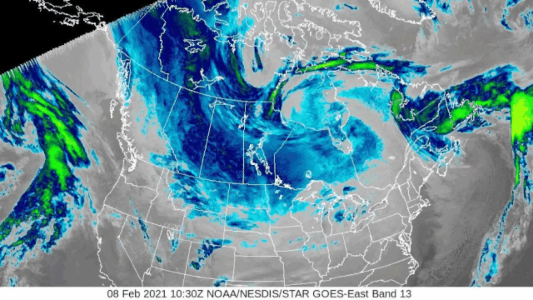 Oslabení polárního víru v roce 2021 přineslo do severní Kanady teploty přes -50 °C | TVGURU.cz Oslabení polárního víru v roce 2021 přineslo do severní Kanady teploty přes -50 °C
