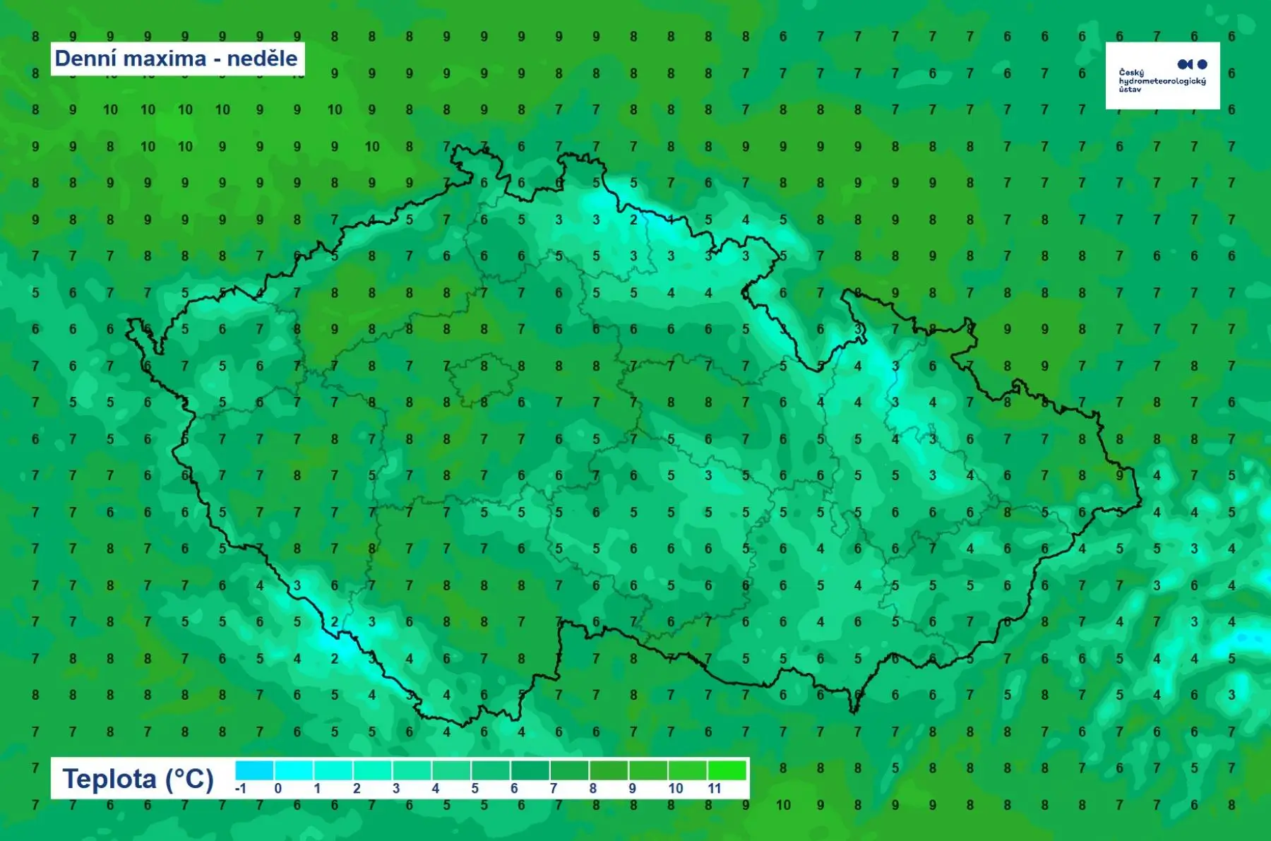 Nedělní denní maxima | TVGURU.cz Nedělní denní maxima