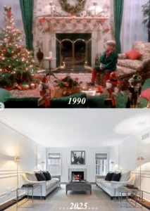 Dům ze Sám doma v roce 1990 versus 2025. Zdroj: Instagram