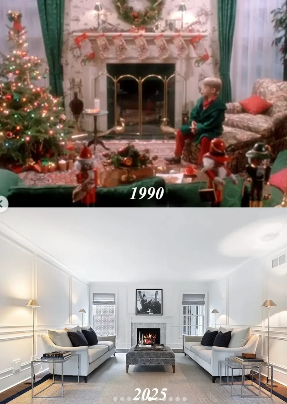 Dům ze Sám doma v roce 1990 versus 2025. Zdroj: Instagram