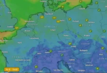 Dnešní teploty jsou v Evropě vyšší než včera