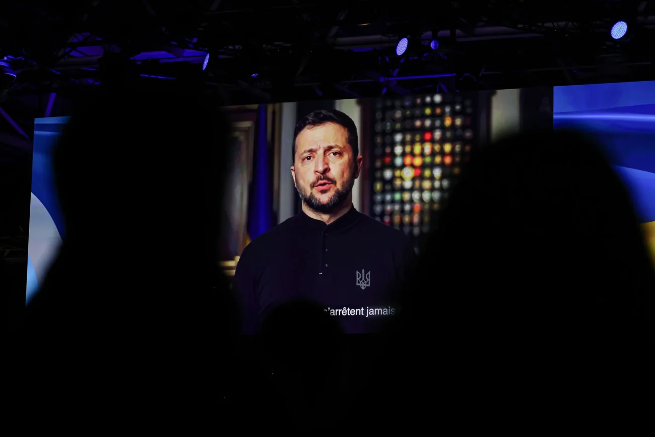 Promítání seriálu s ukrajinským prezidentem