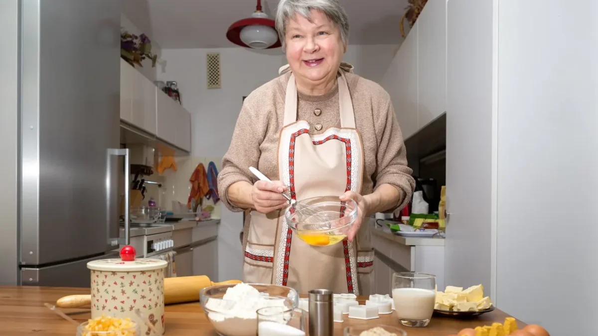 babička peče cukroví