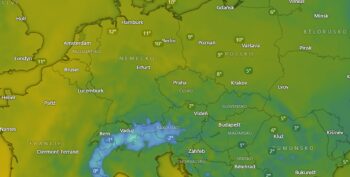 Takto aktuálně vypadá Evropa pod vlivem teplého proudění vzduchu