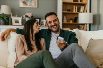 lidé se dívají na tv