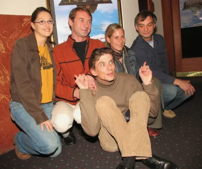 Jiří Strach a herci filmu Anděl páně