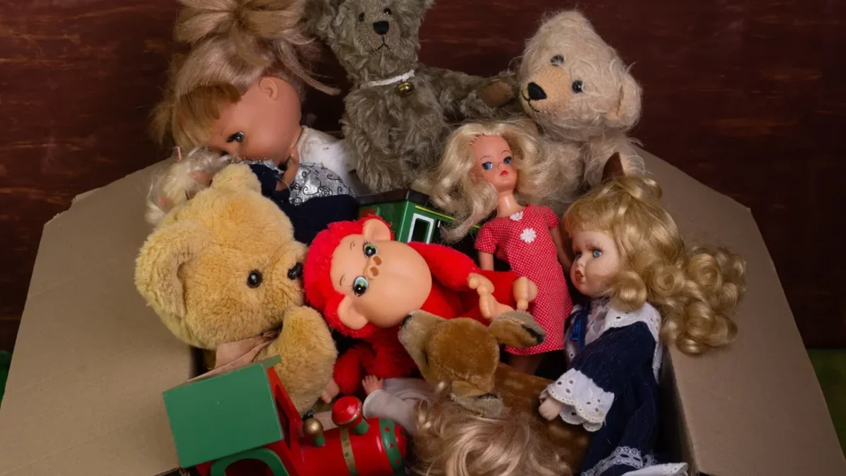 hromada retro hraček