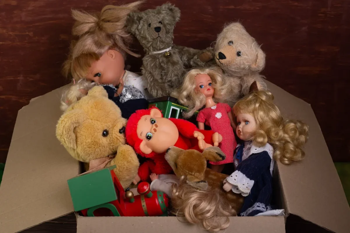 hromada retro hraček