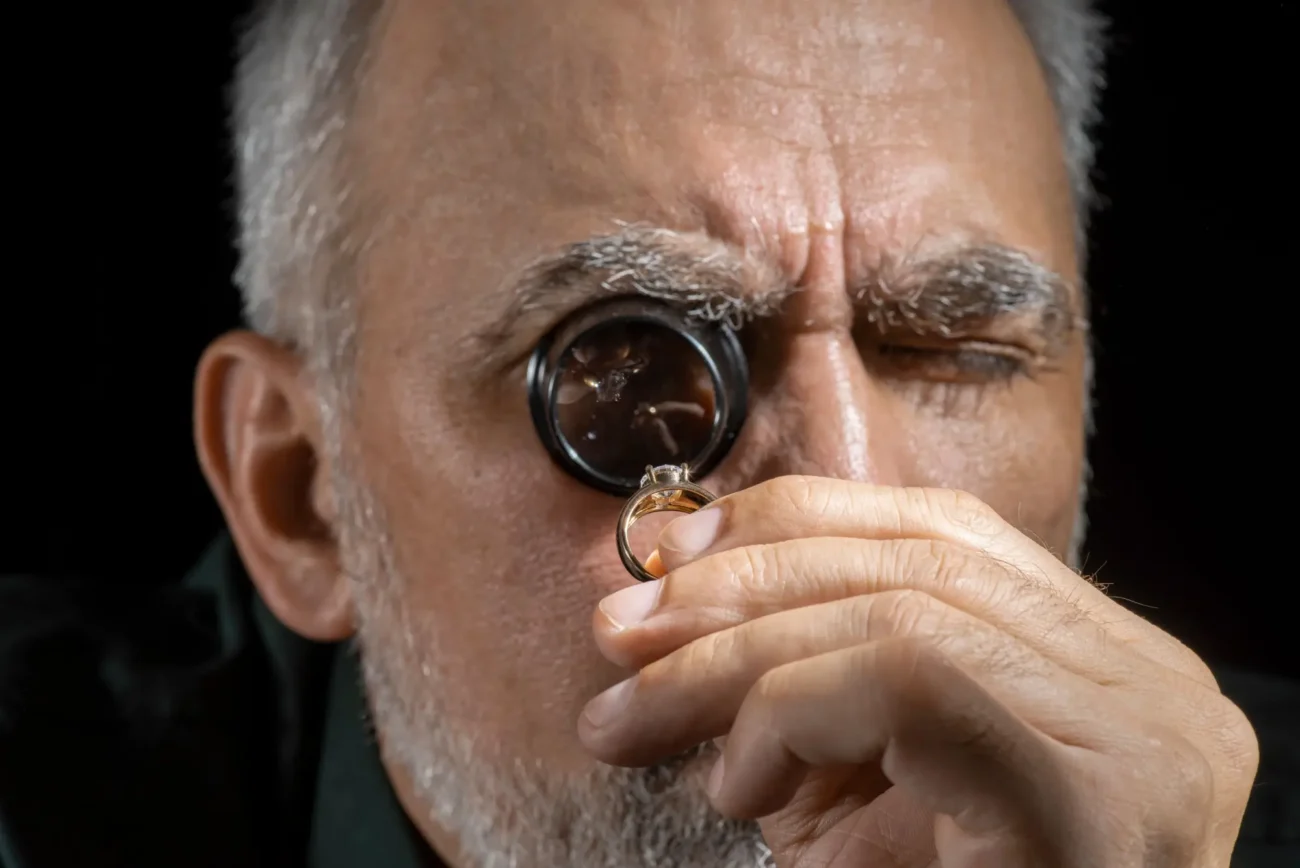 diamanty | TVGURU.cz zlatník prohlíží diamant