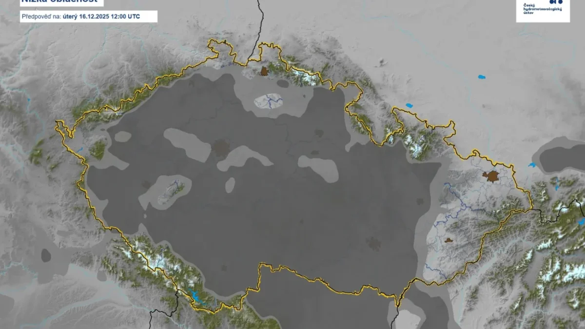Nízká oblačnost je dnes prakticky po celé republice