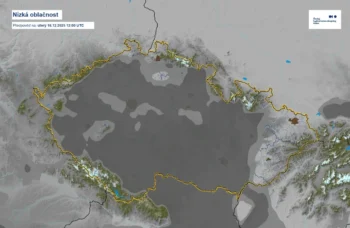 Nízká oblačnost je dnes prakticky po celé republice