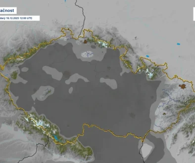 Nízká oblačnost je dnes prakticky po celé republice