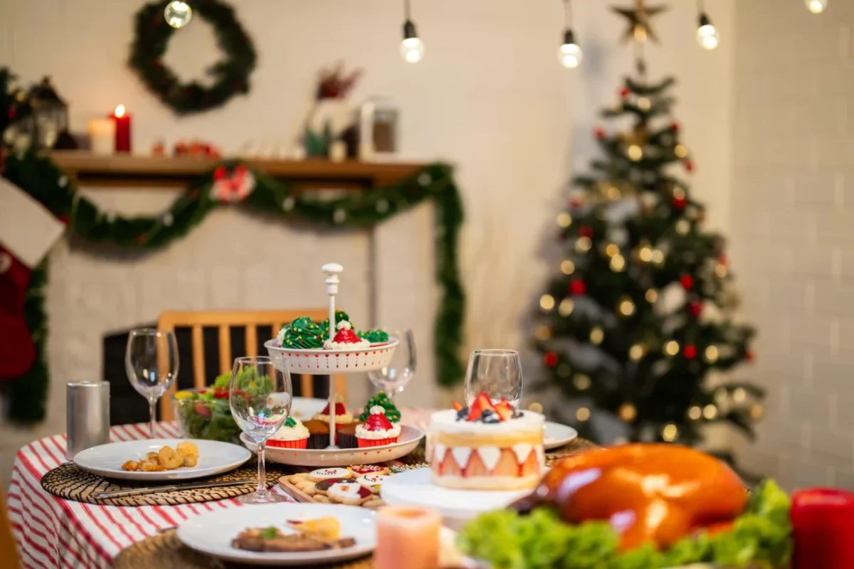 vánoční stůl