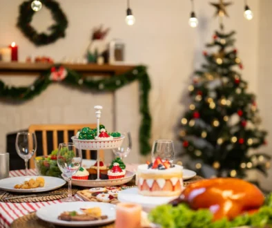 vánoční stůl