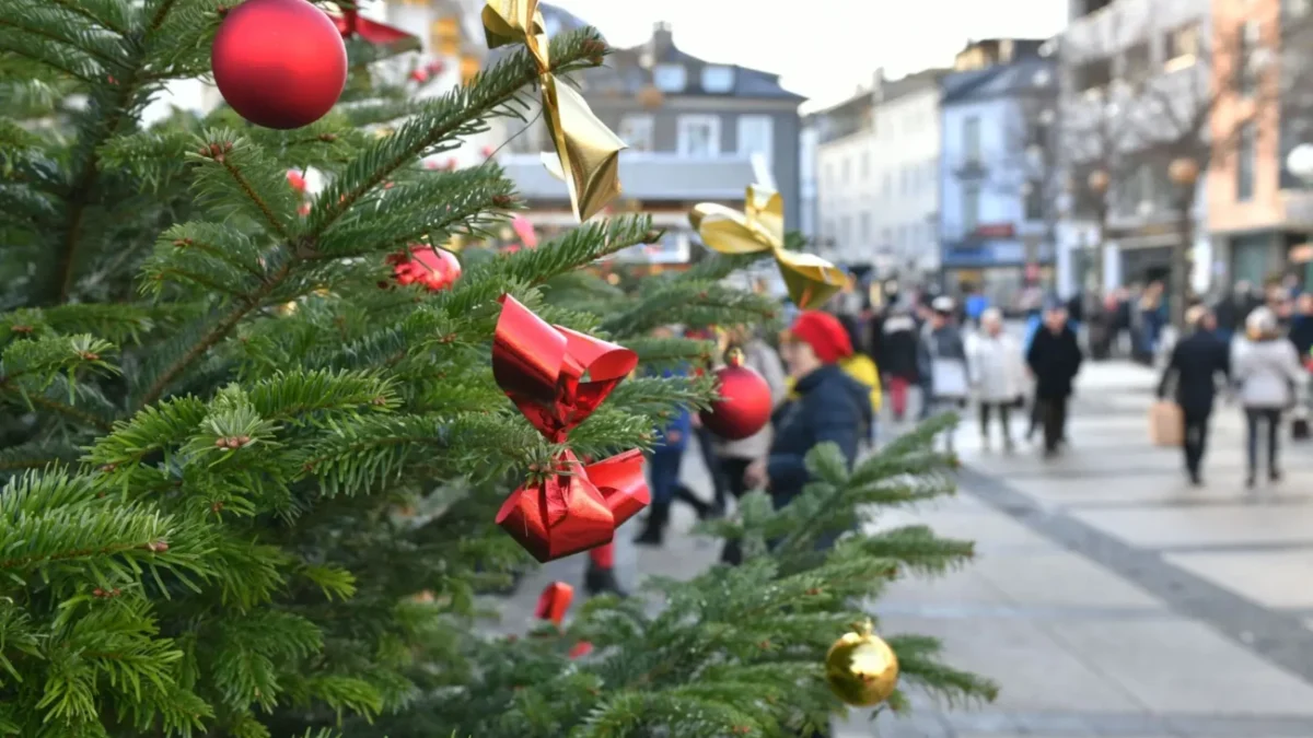 vánoční stromek s ozdobami