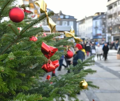 vánoční stromek s ozdobami