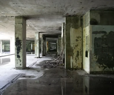 zchátralá nemocnice