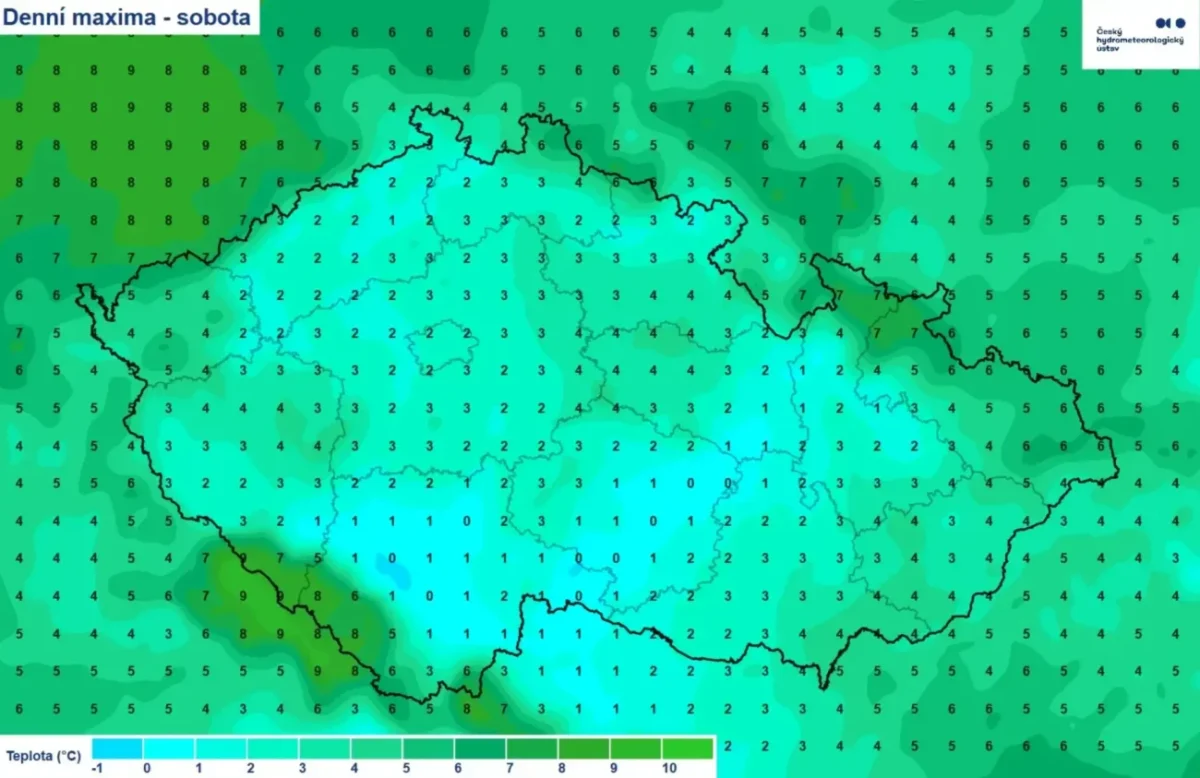 Sobotní denní maxima