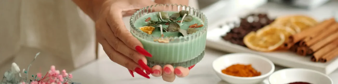 hotová ozdobená svíčka 