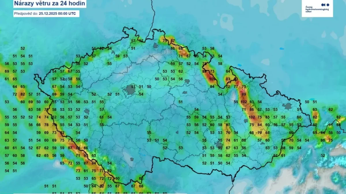 Zatímco doposud bylo spíš klidno, o Vánocích nás čeká silný vítr. Hlavně na horách