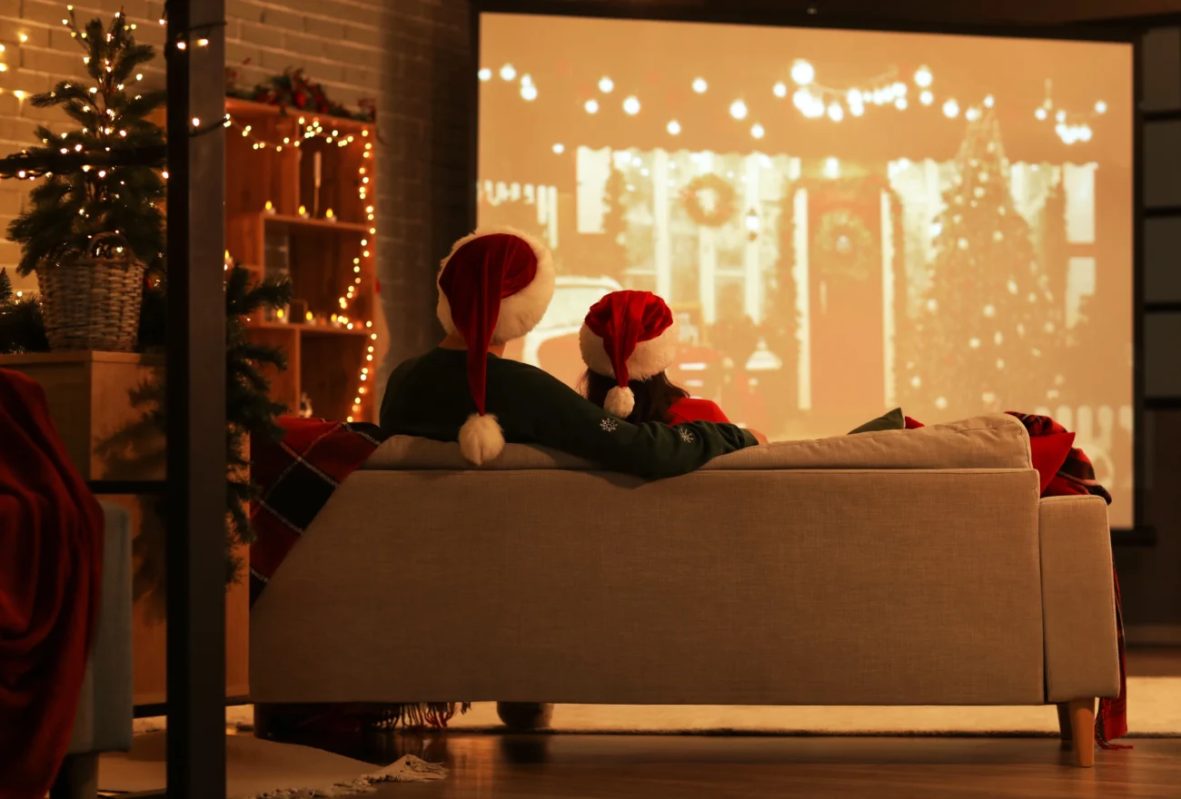 sledování vánočních filmů