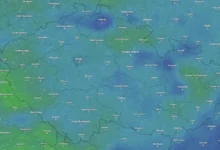 Meteo mapa na Boží hod.