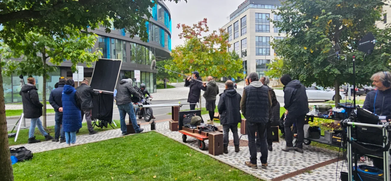 Natáčení reportáže. 