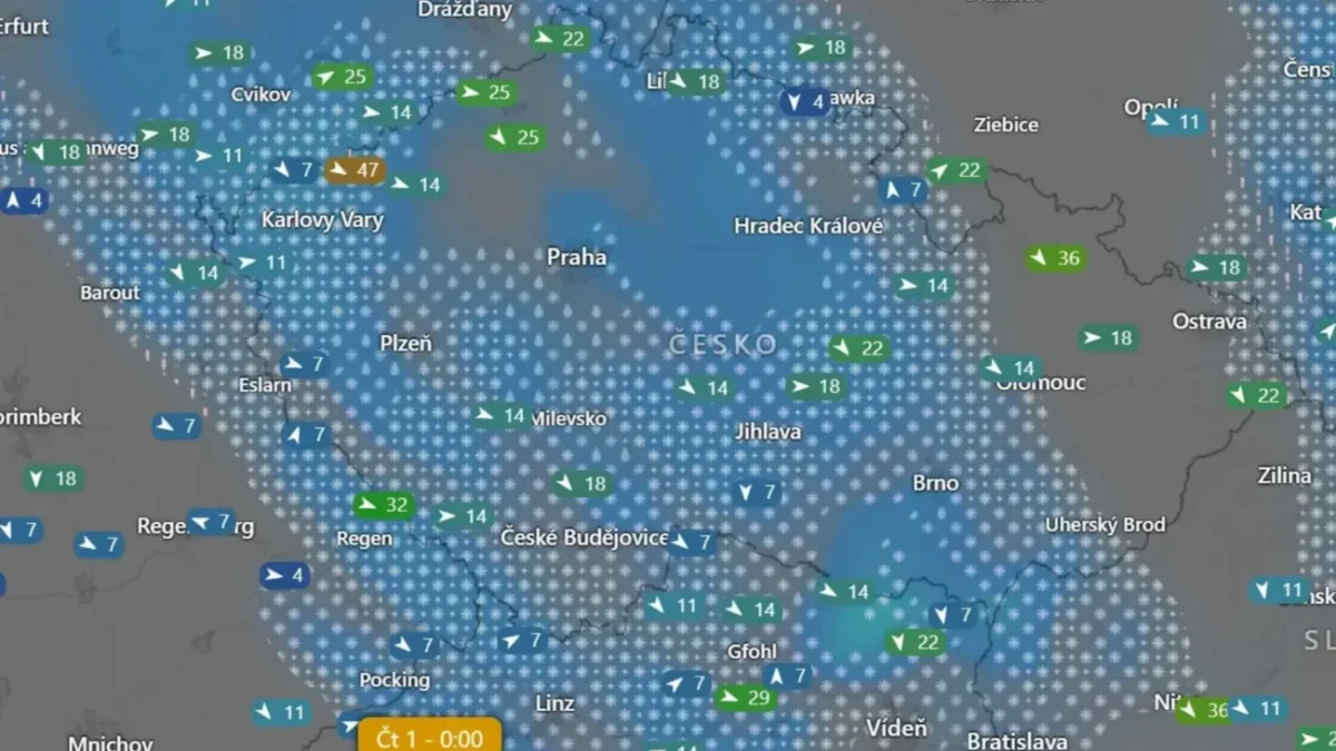 Půlnoc - vstup do nového roku podle Windy