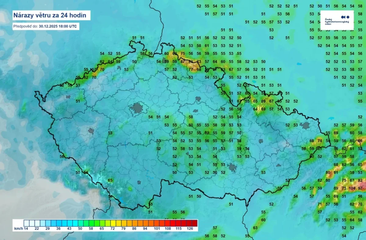 Už dnes na mnoha místech ČR fouká silný vítr