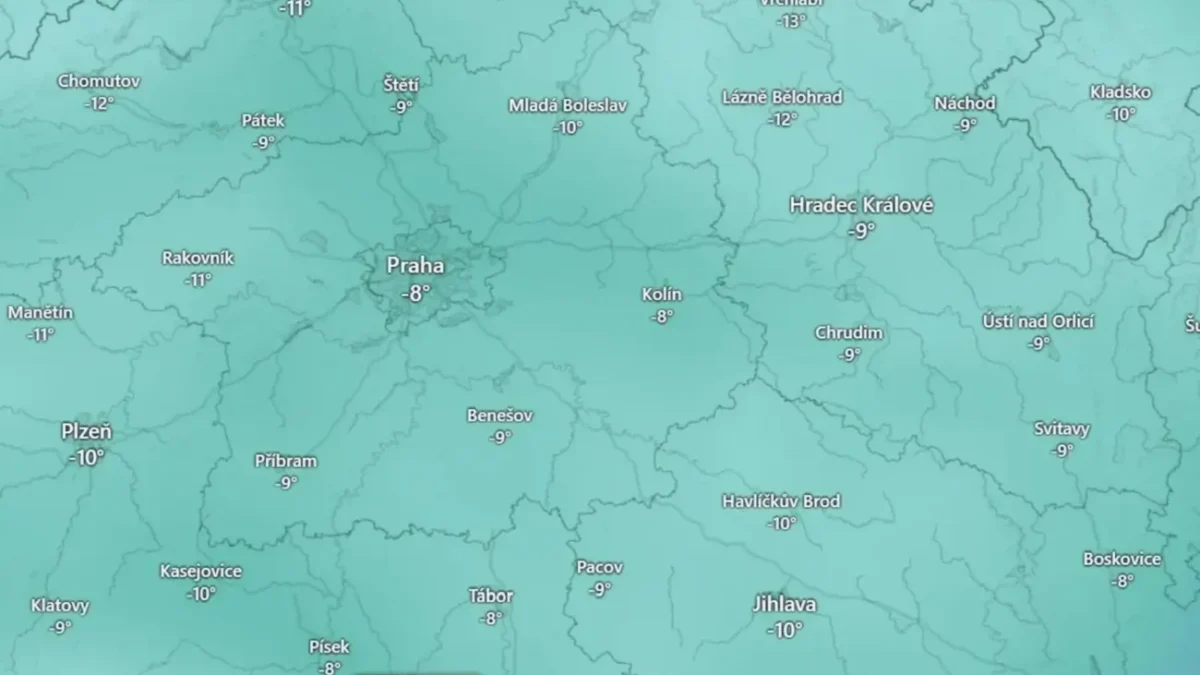 Teploty v příštím týdnu podle Windy