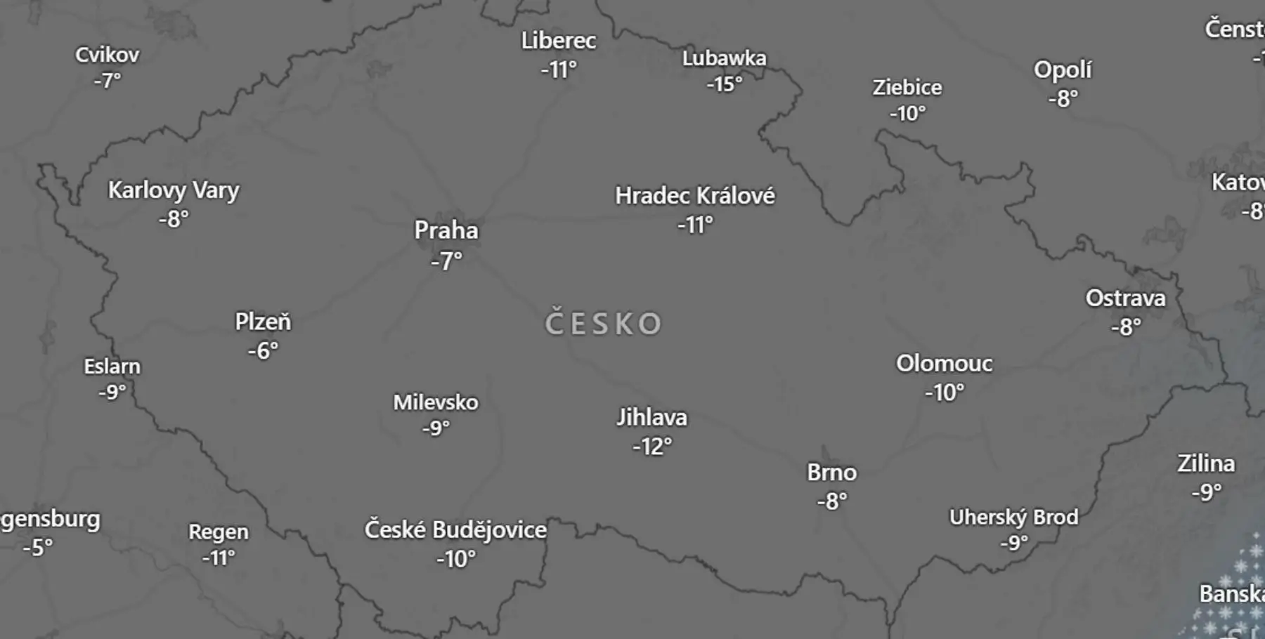 Předpověď teplot podle Windy na úterý | TVGURU.cz Předpověď teplot podle Windy na úterý