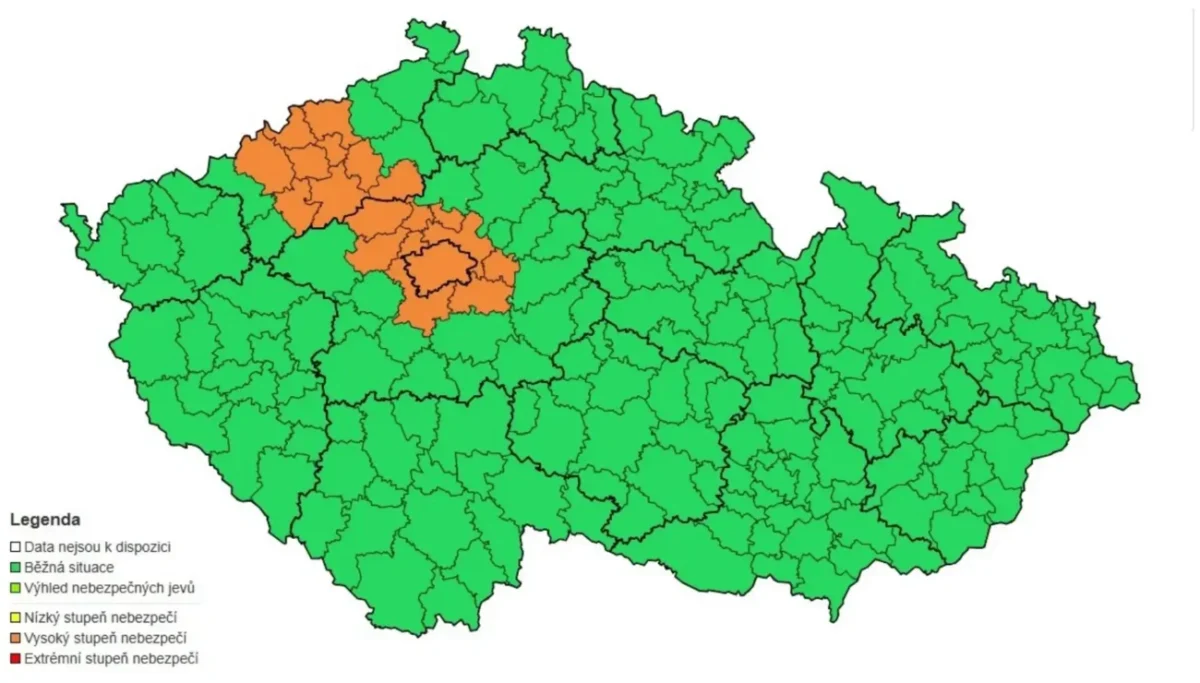 Silné sněžení v dnešních ranních hodinách