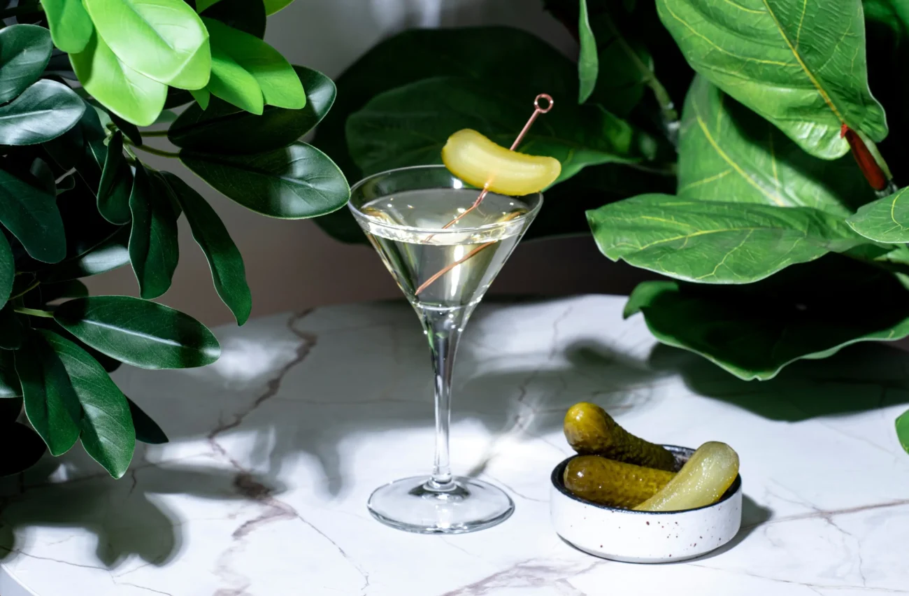 Martini ozdobené nakládačkami. 