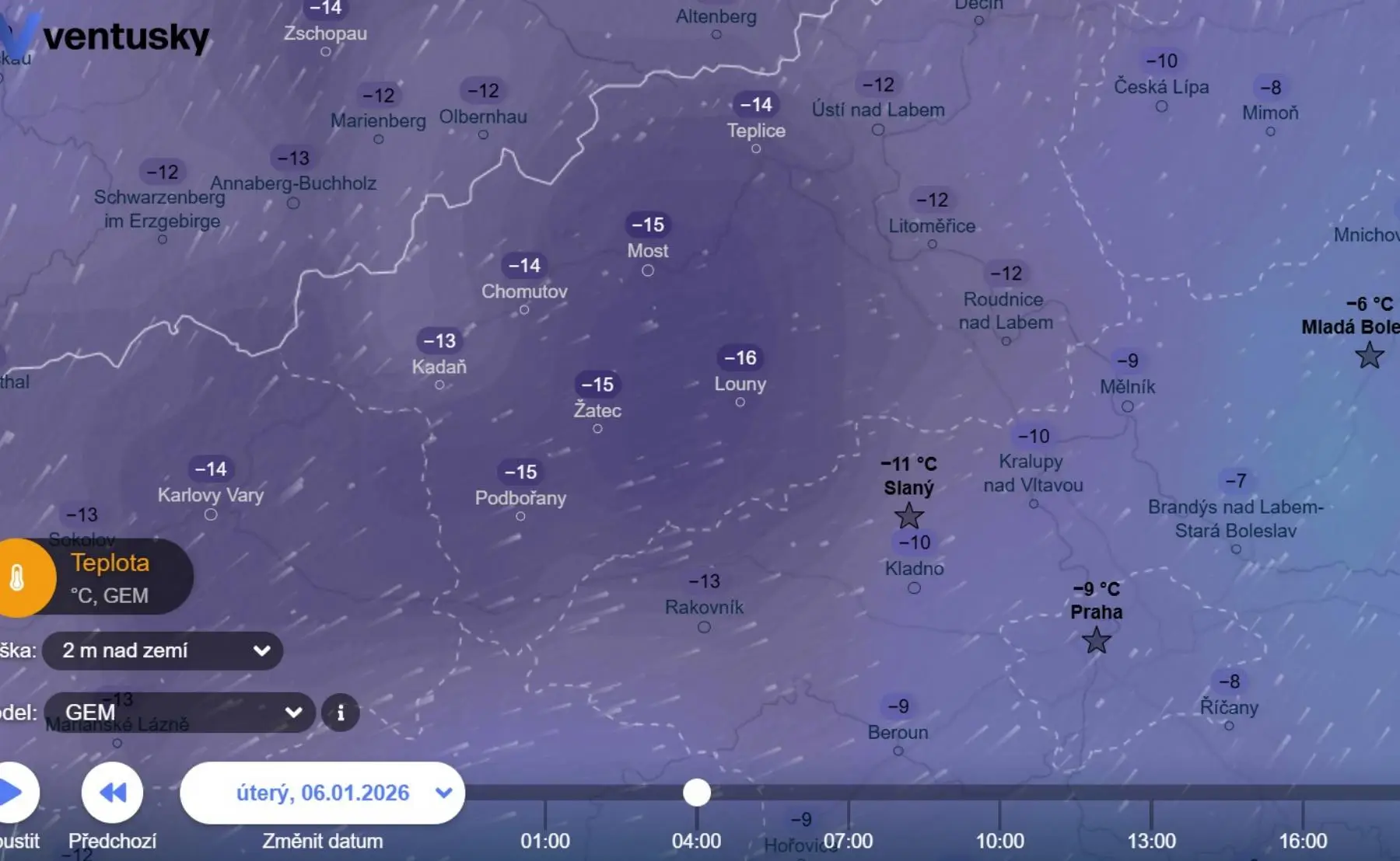 Jiná oblast republiky ve stejnou dobu