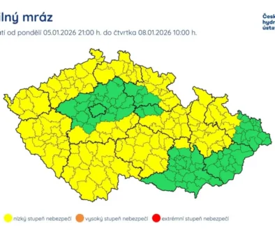 Výstraha na silný mráz platí do čtvrtka