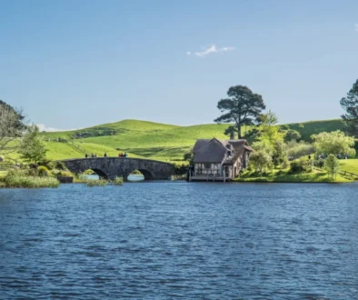 Nový Zéland filmařský set up z Pán prstenů