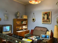 Retro vybavení obývacího pokoje