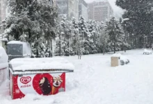 zasněžená zastávka