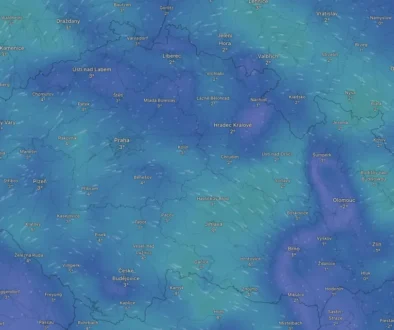 Mapa počasí na 13. ledna 2026