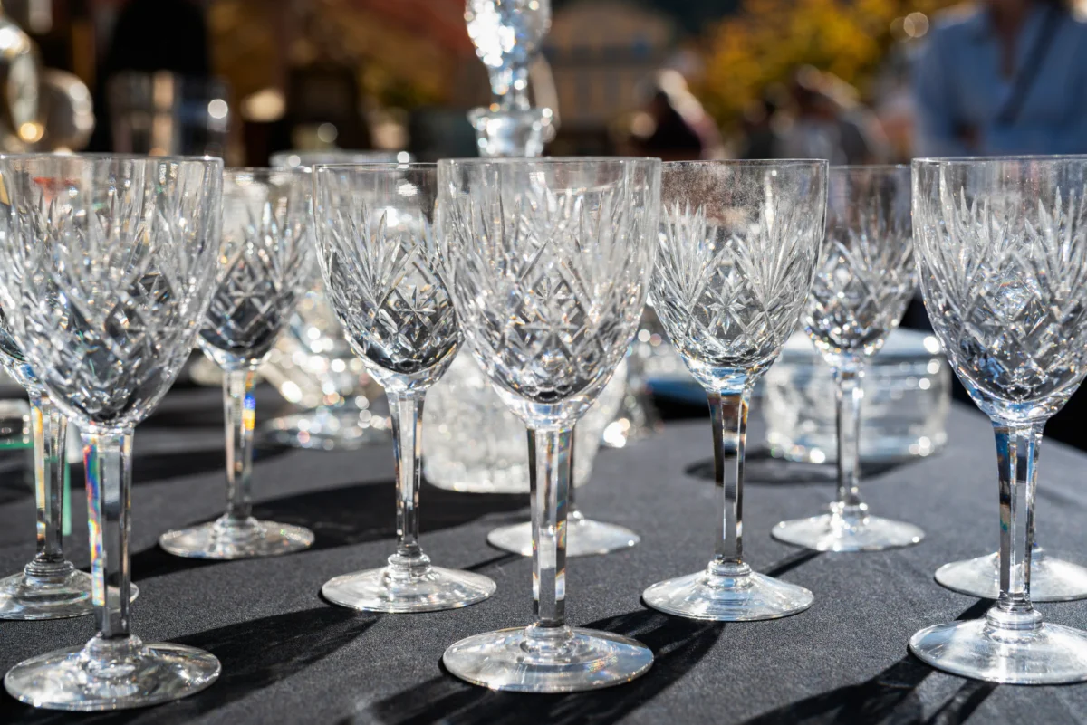 vintage křišťálová sada