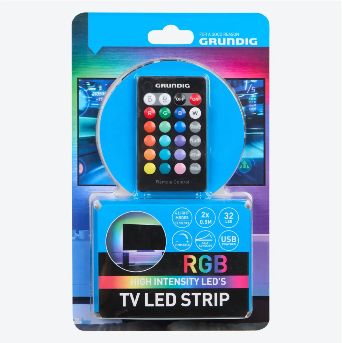 TV LED pásky Grundig prodávající se v Actionu