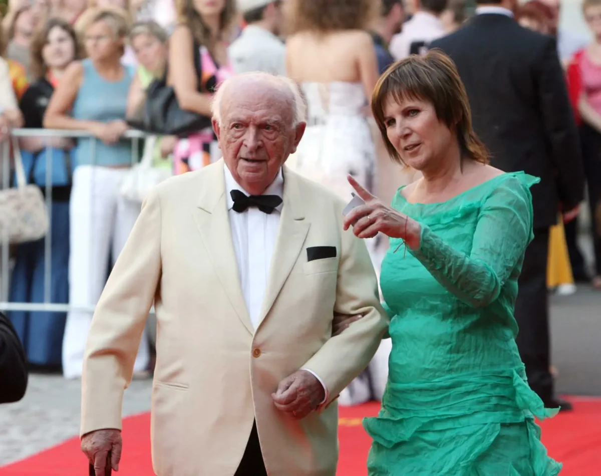 Otakar Vávra na filmovém festivalu v Karlových Varech.