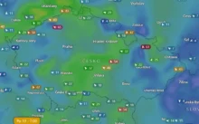 Nárazy větru aktuálně