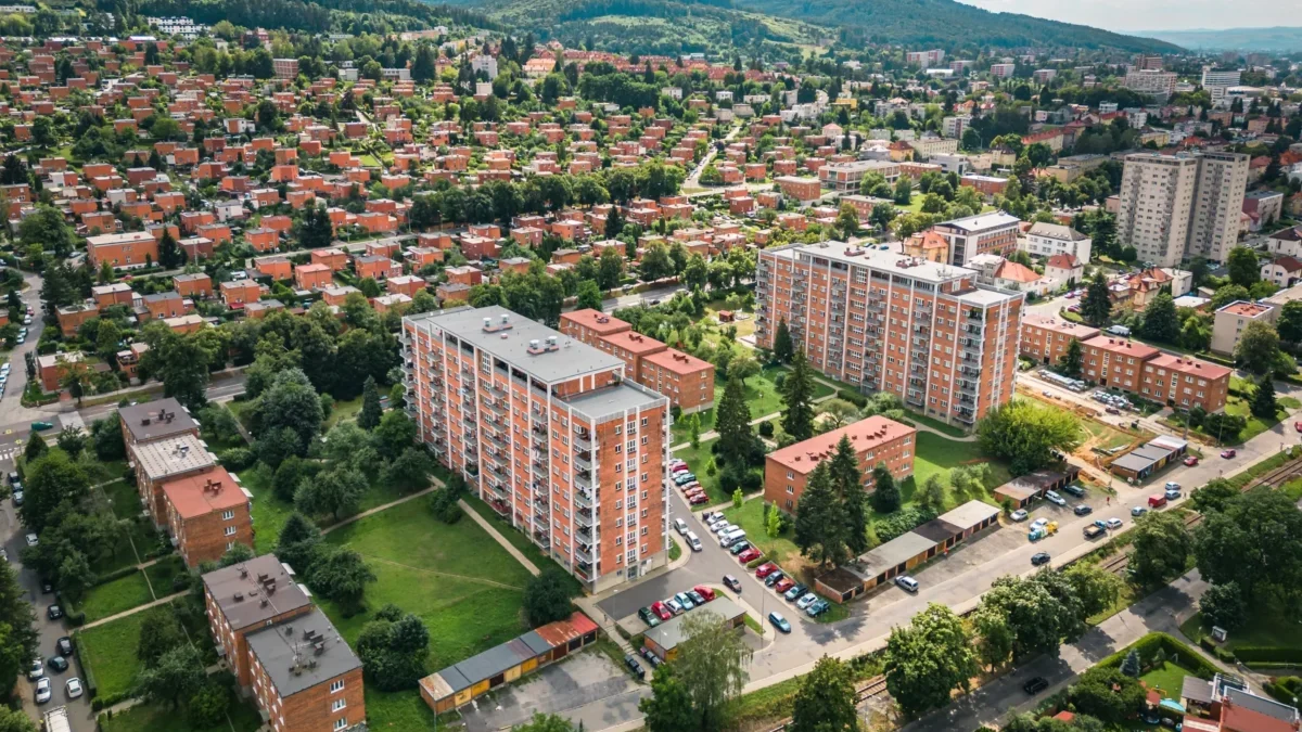 Pohled z výšky na Zlín