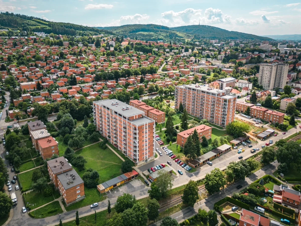 Pohled z výšky na Zlín