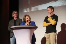 Režisér Jiří Strach a scenárista Epstein.