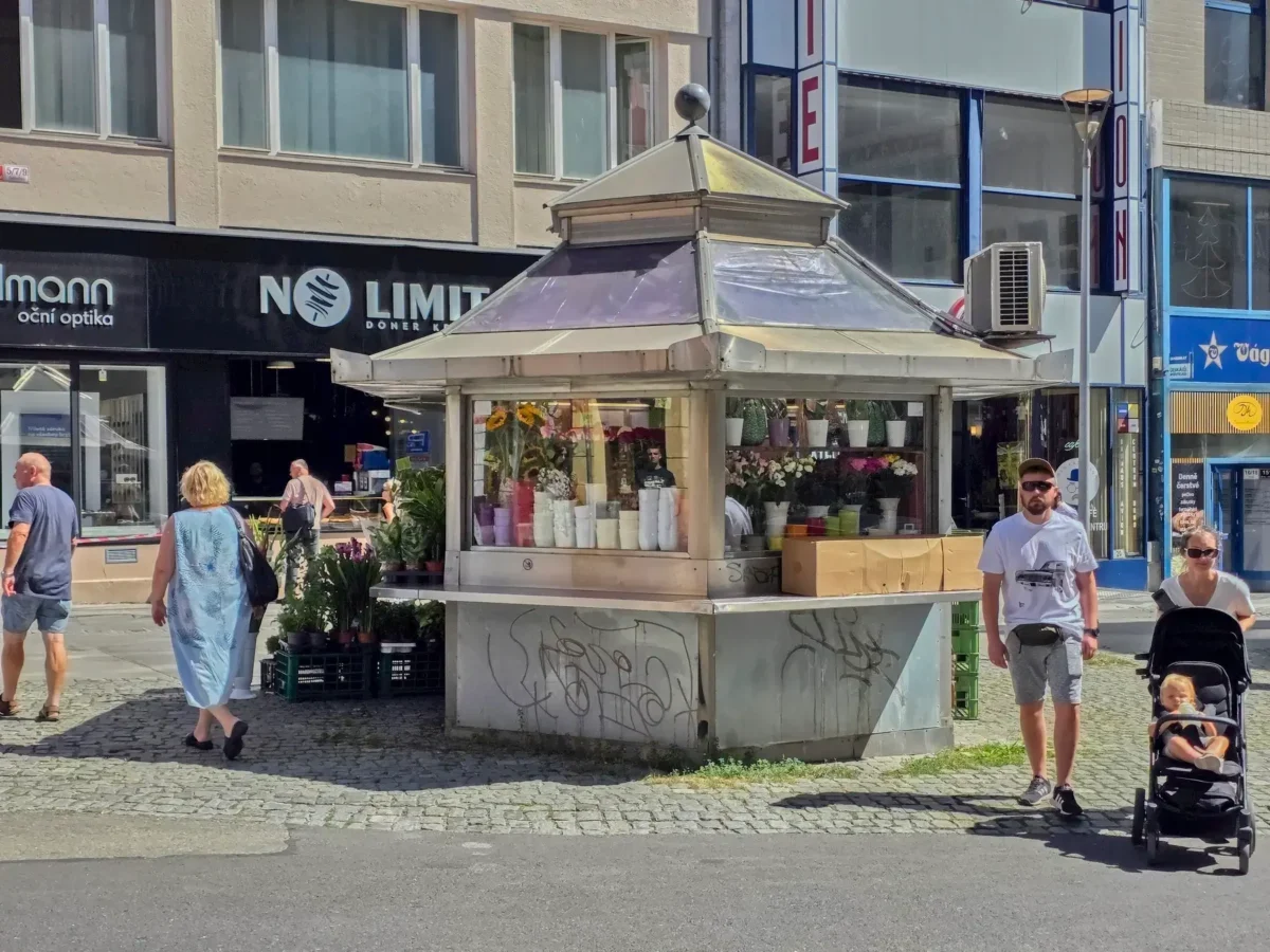 Květinářství v Brně.