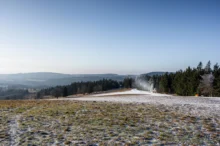 Poprašek sněhu na louce