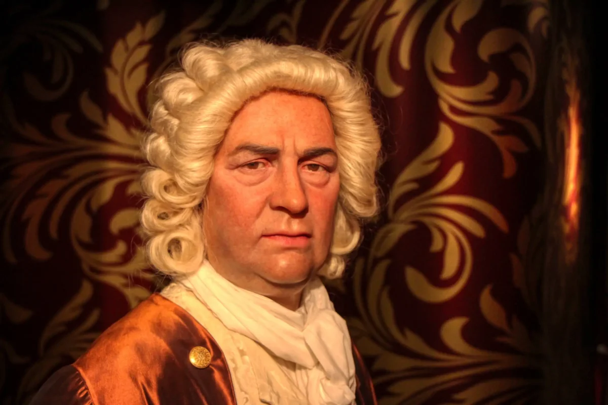 Vosková figurína Johanna Sebastiana Bacha